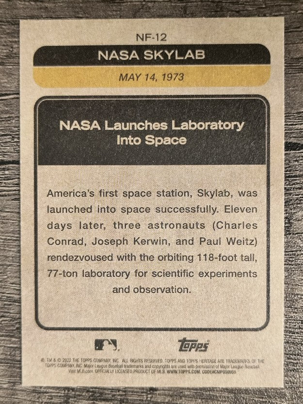 2022 Topps Heritage News Flashbacks #NF12 Nasa Launches Skylab Space Station