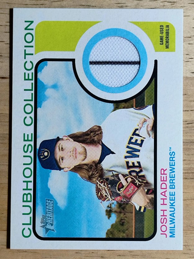 2022 Topps Heritage Clubhouse Collection Relics #CCJHR Josh Hader