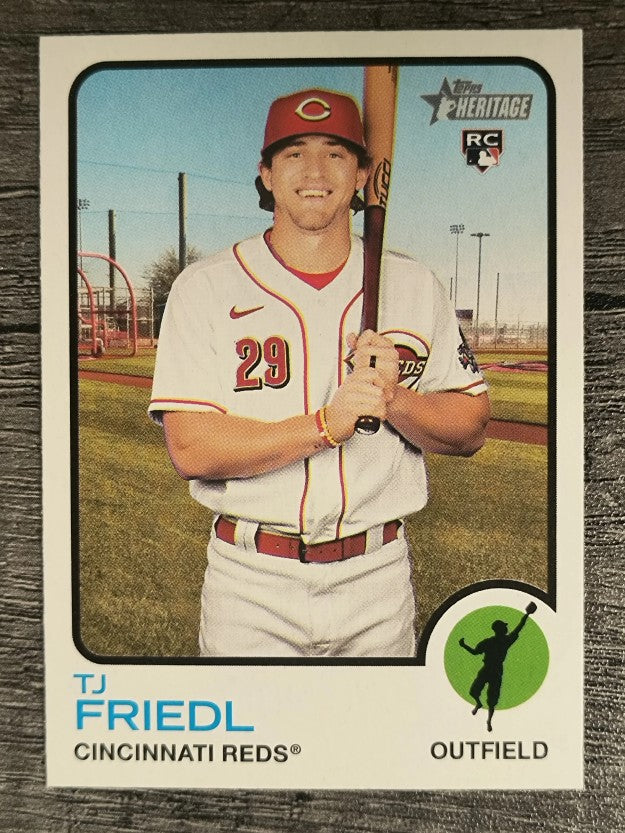 2022 Topps Heritage #98 TJ Friedl RC