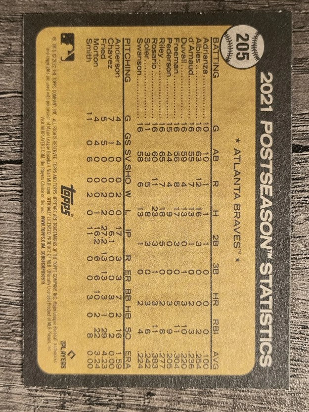 2022 Topps Heritage #205 Austin Riley