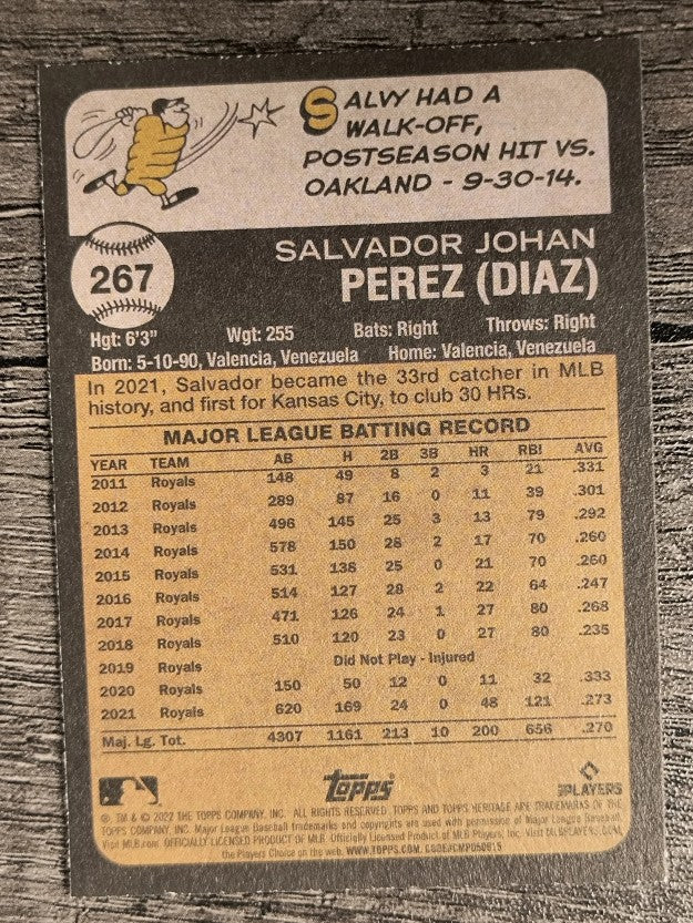2022 Topps Heritage #267 Salvador Perez