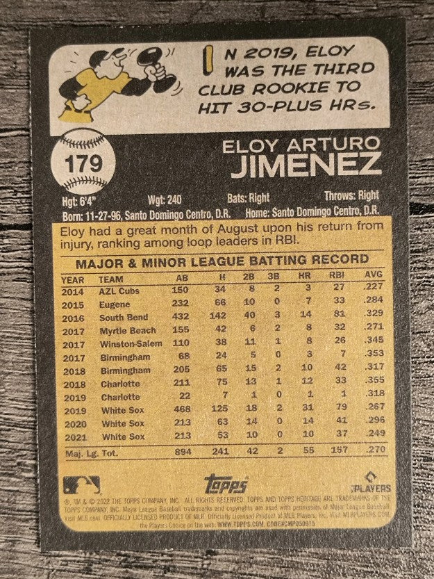 2022 Topps Heritage #179 Eloy Jimenez