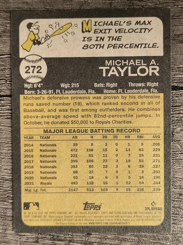 2022 Topps Heritage #272 Michael Taylor