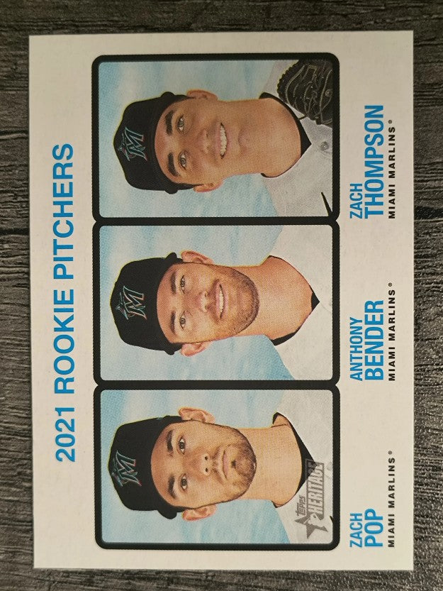 2022 Topps Heritage #73 Zach Pop RC/Zach Thompson RC/Anthony Bender RC