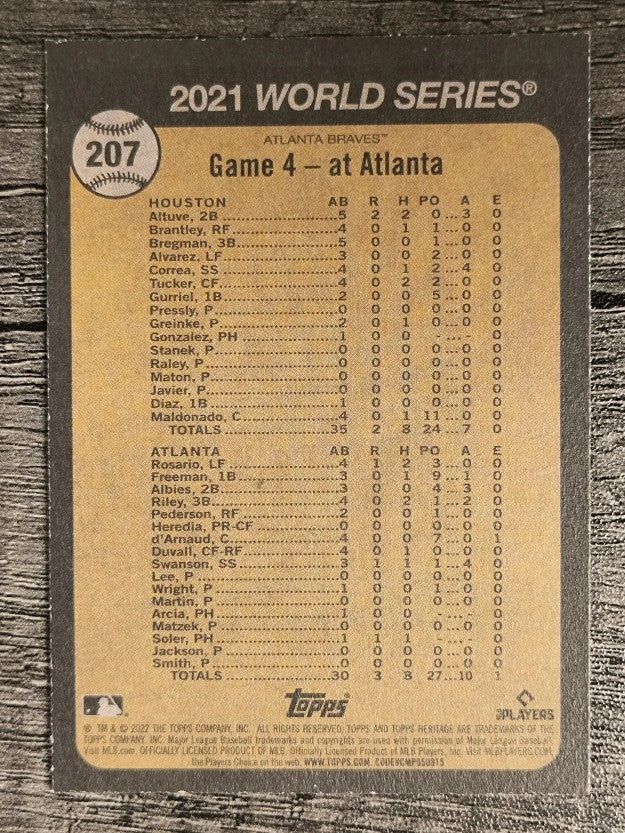 2022 Topps Heritage #207 Dansby Swanson