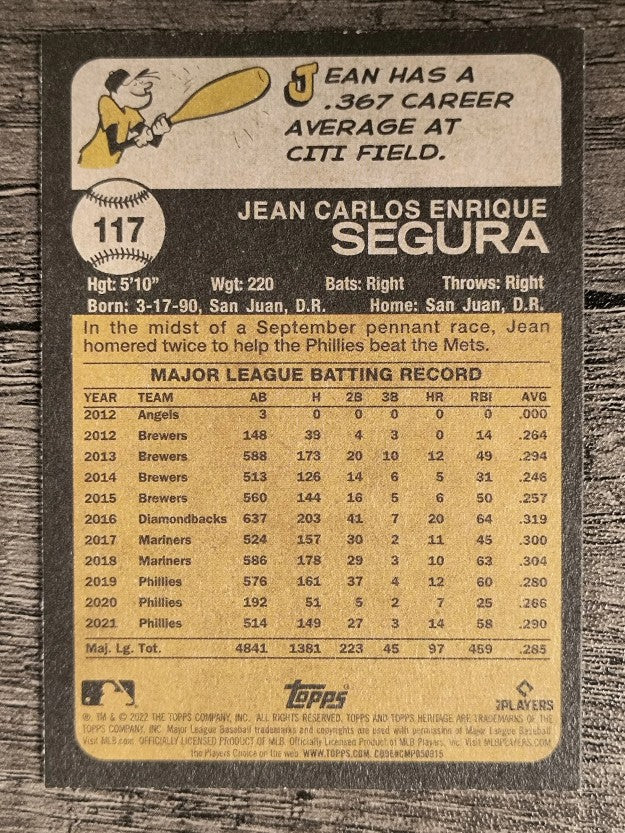 2022 Topps Heritage #117 Jean Segura