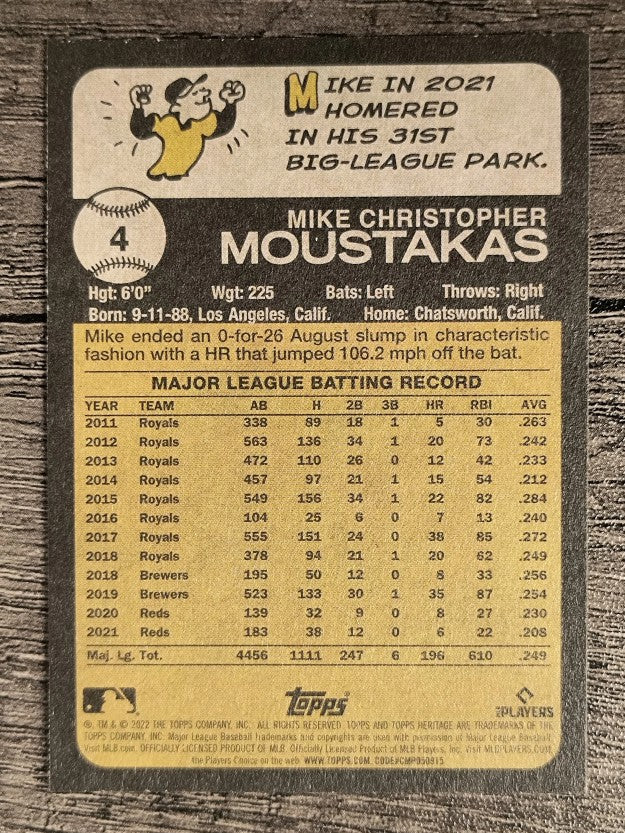 2022 Topps Heritage #4 Mike Moustakas