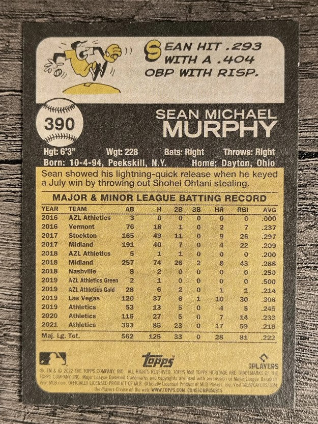 2022 Topps Heritage #390 Sean Murphy