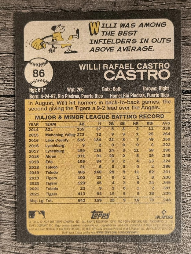 2022 Topps Heritage #86 Willi Castro
