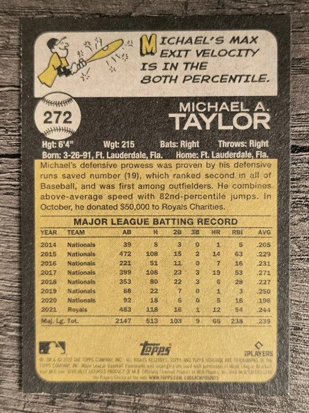 2022 Topps Heritage #272 Michael Taylor