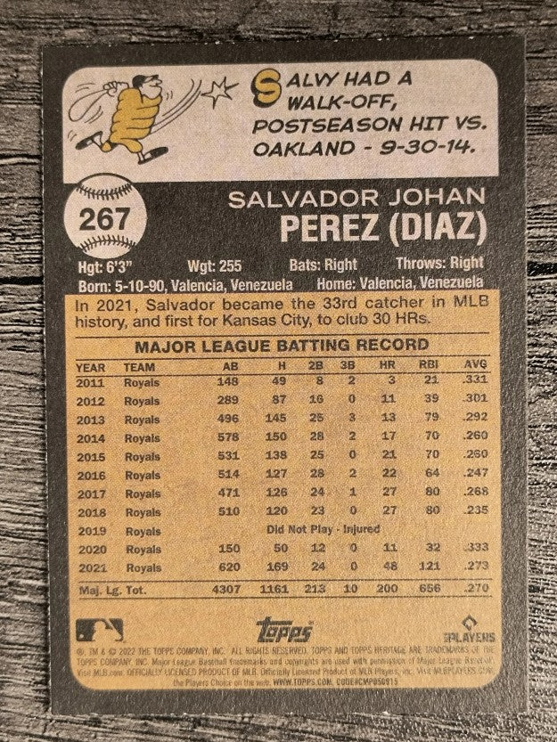 2022 Topps Heritage #267 Salvador Perez