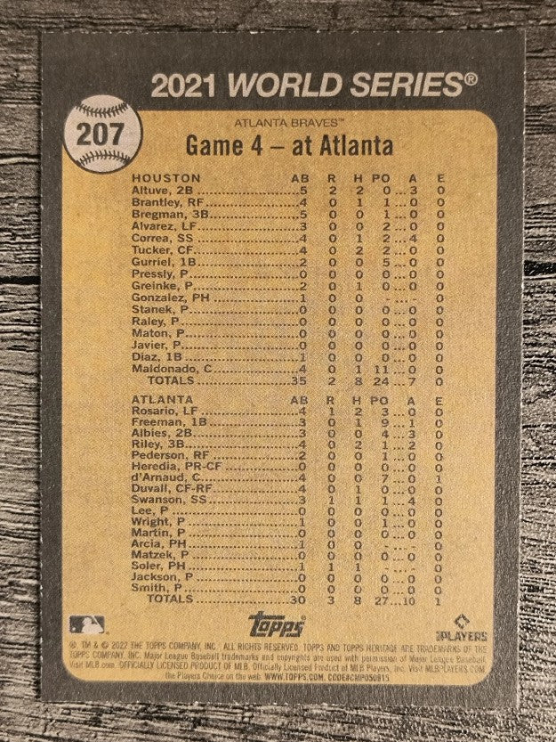 2022 Topps Heritage #207 Dansby Swanson