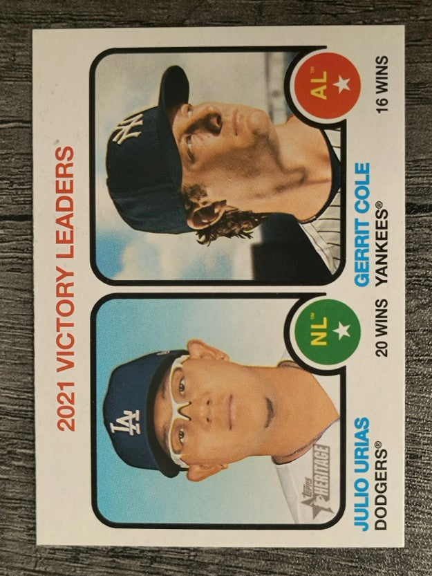 2022 Topps Heritage #65 Julio Urias/Gerrit Cole