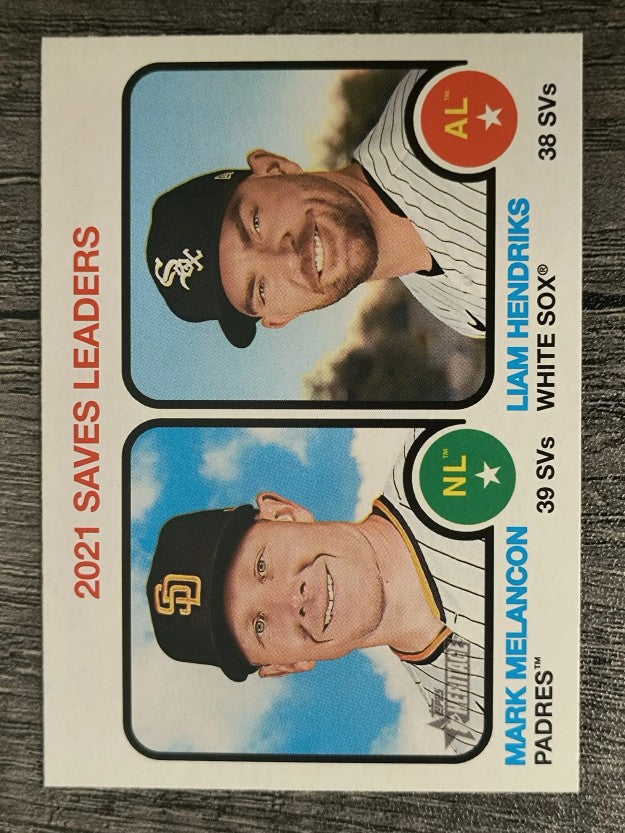 2022 Topps Heritage #66 Liam Hendriks/Mark Melancon