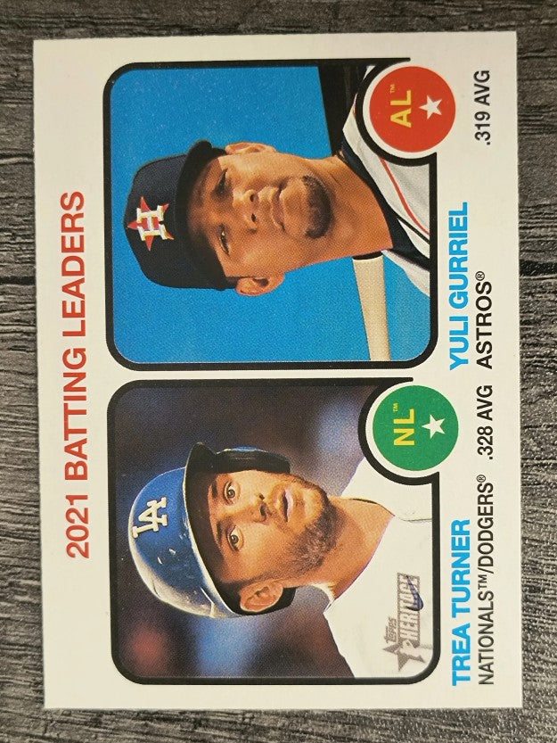 2022 Topps Heritage #67 Yuli Gurriel/Trea Turner