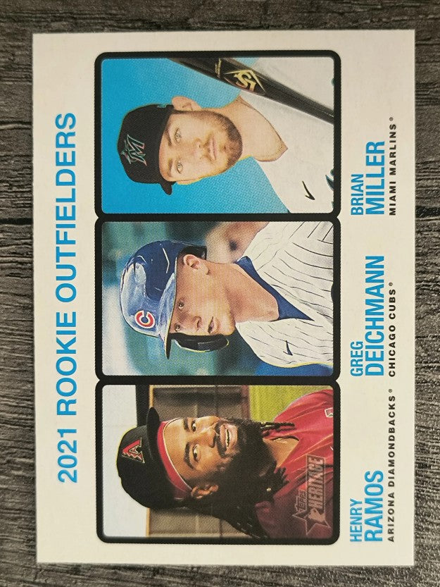 2022 Topps Heritage #71 Henry Ramos RC/Brian Miller RC/Greg Deichmann RC