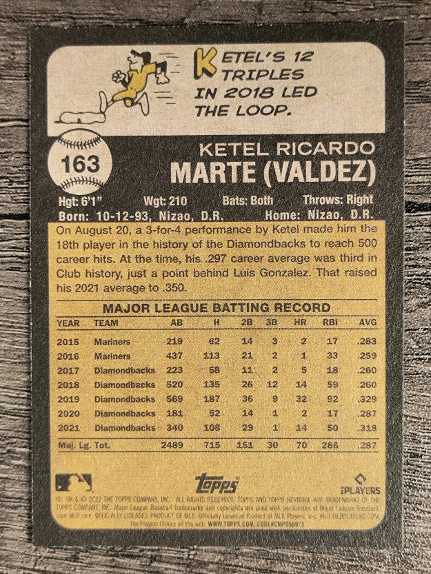 2022 Topps Heritage #163 Ketel Marte