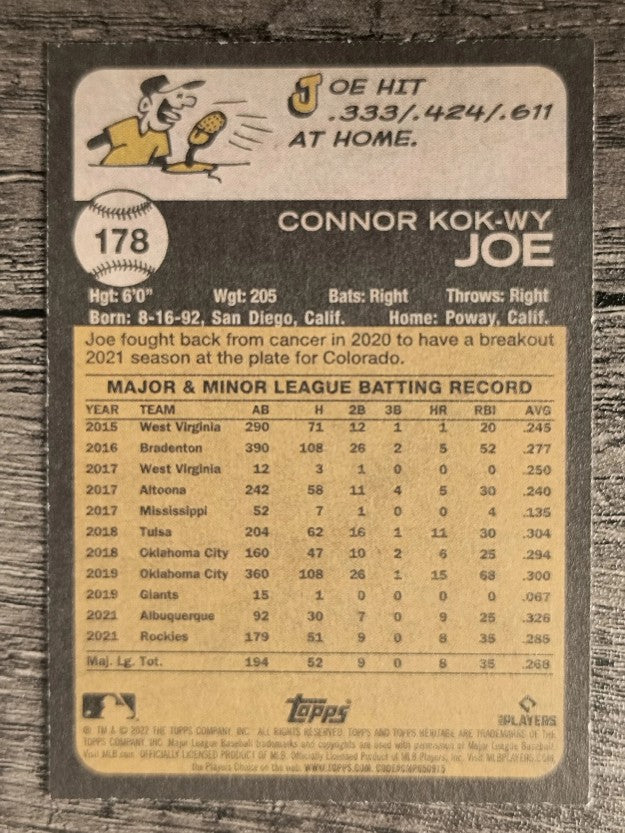 2022 Topps Heritage #178 Connor Joe