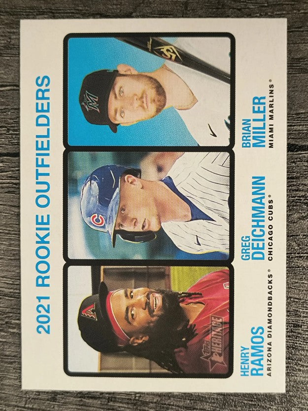 2022 Topps Heritage #71 Henry Ramos RC/Brian Miller RC/Greg Deichmann RC