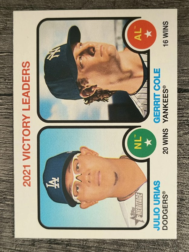 2022 Topps Heritage #65 Julio Urias/Gerrit Cole