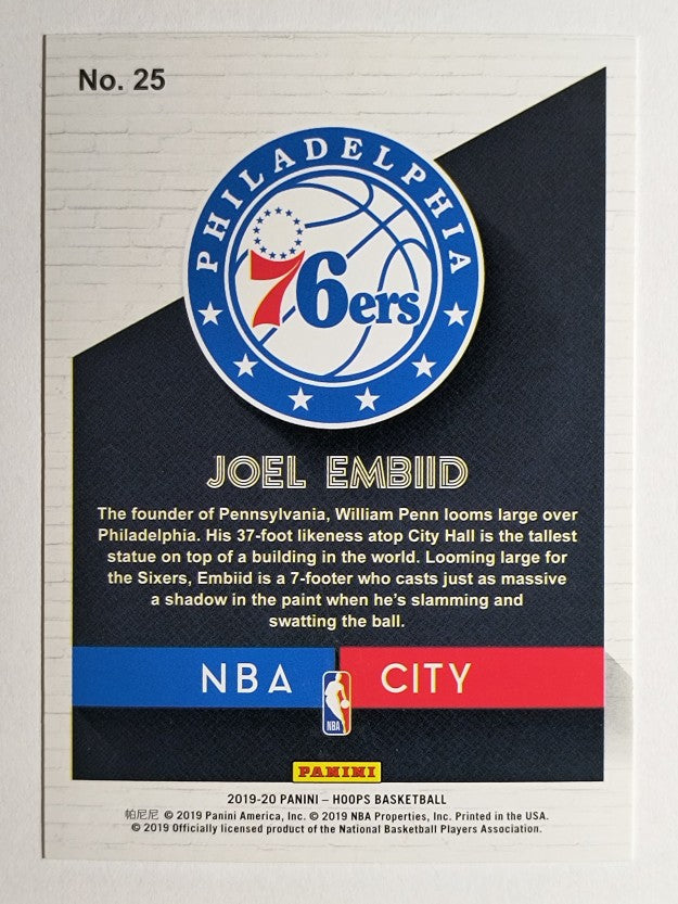 2019-20 Hoops NBA City #25 Joel Embiid