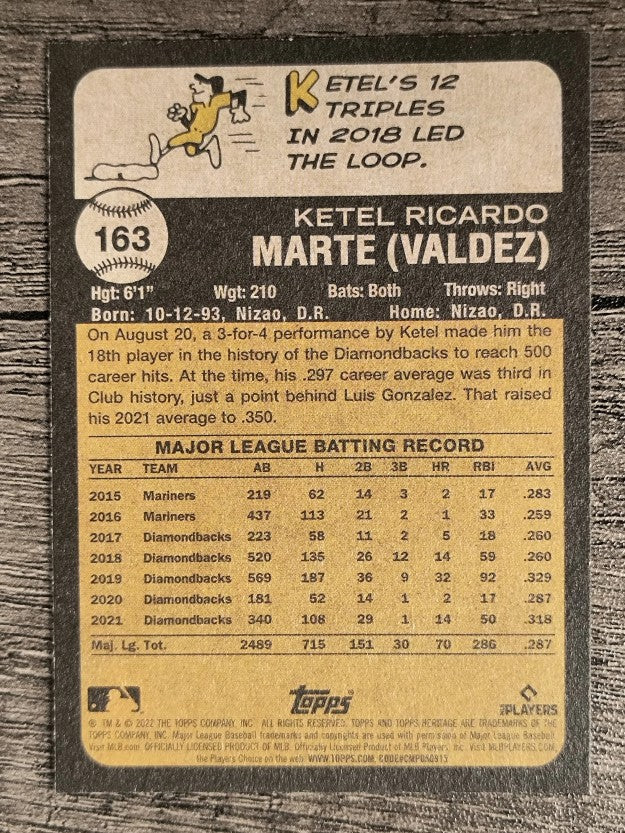 2022 Topps Heritage #163 Ketel Marte