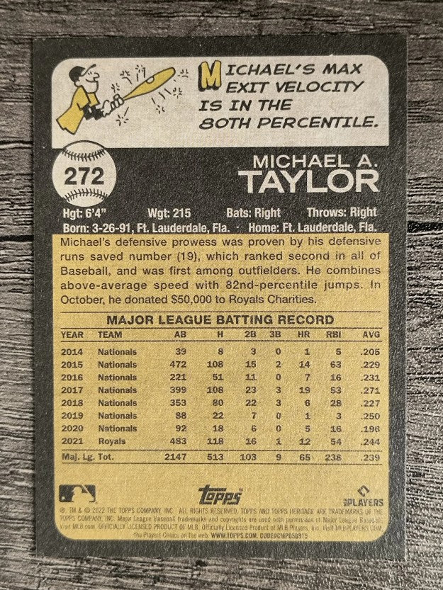 2022 Topps Heritage #272 Michael Taylor