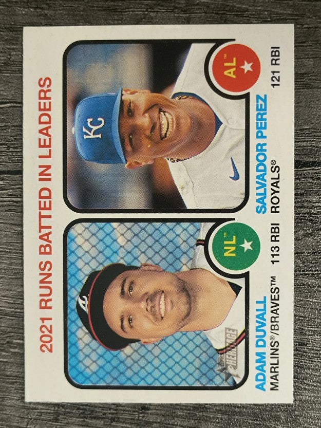 2022 Topps Heritage #62 Salvador Perez/Adam Duvall
