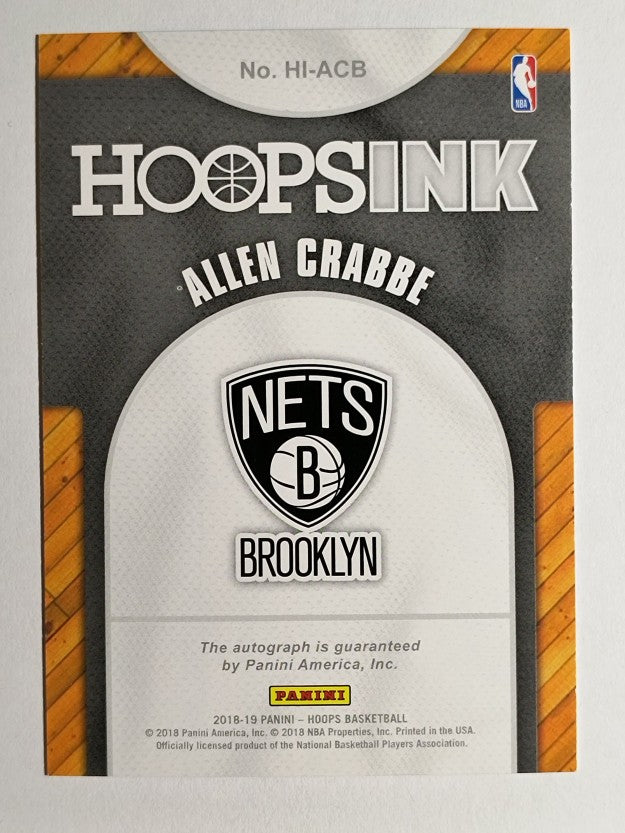 2018-19 Hoops Hoops Ink #50 Allen Crabbe