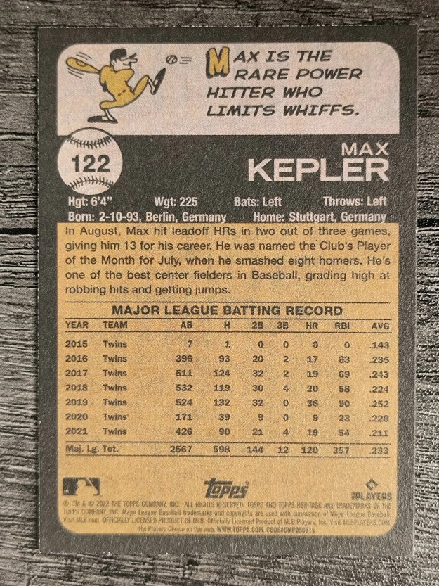 2022 Topps Heritage #122 Max Kepler