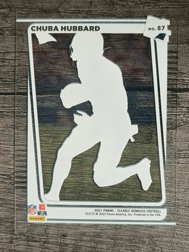 2021 Clearly Donruss #87 Chuba Hubbard RR RC