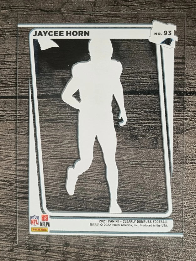 2021 Clearly Donruss #93 Jaycee Horn RR RC