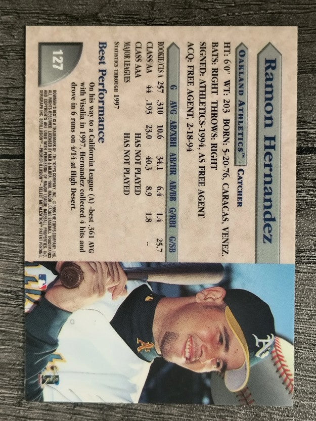 1998 Bowman's Best #127 Ramon Hernandez
