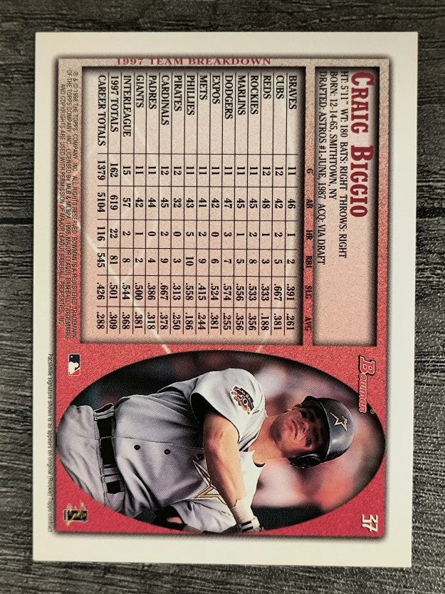 1998 Bowman #37 Craig Biggio