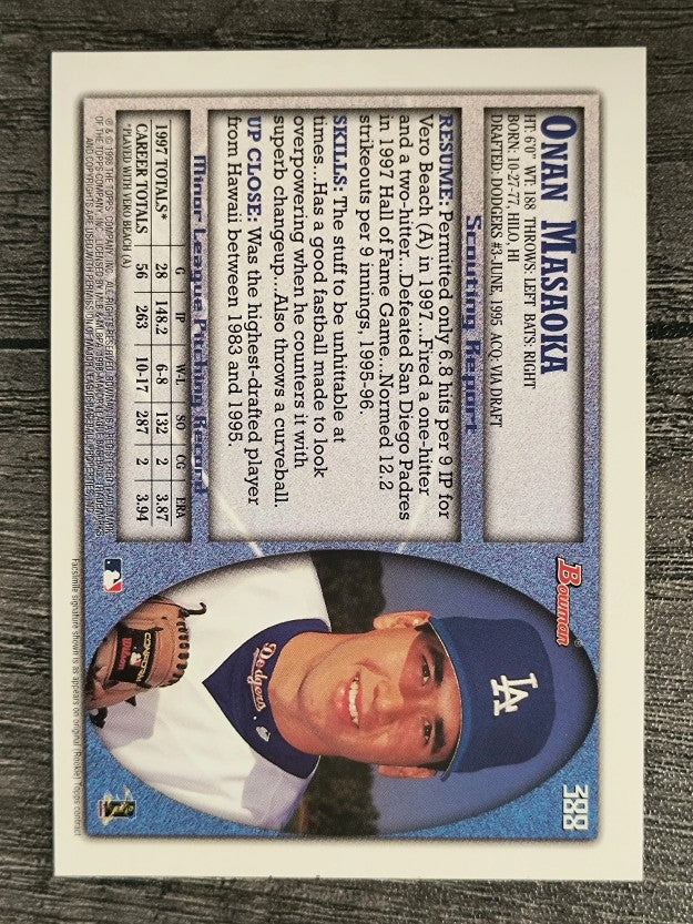 1998 Bowman #388 Onan Masaoka