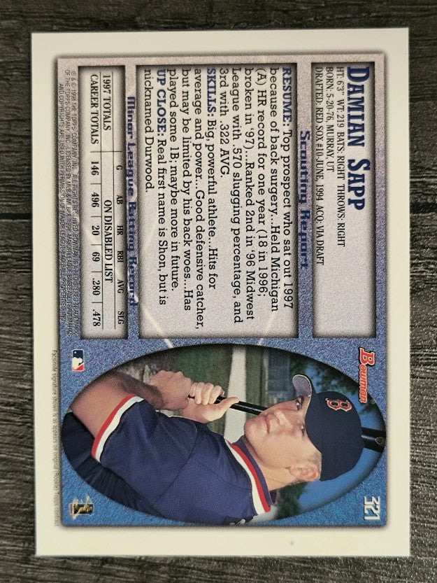 1998 Bowman #321 Damian Sapp