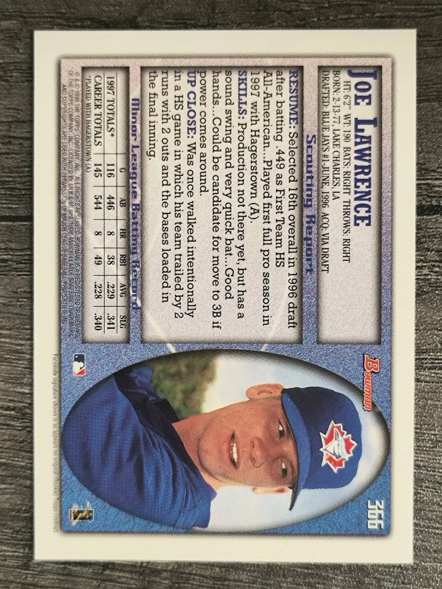 1998 Bowman #366 Joe Lawrence