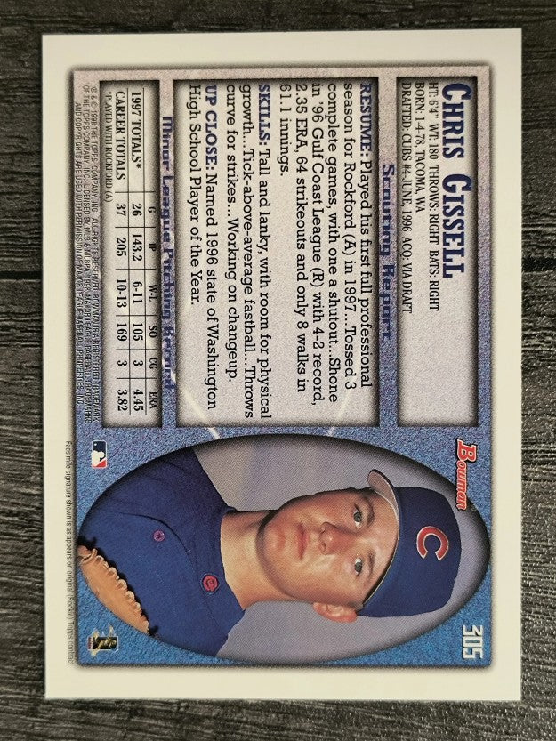 1998 Bowman #305 Chris Gissell