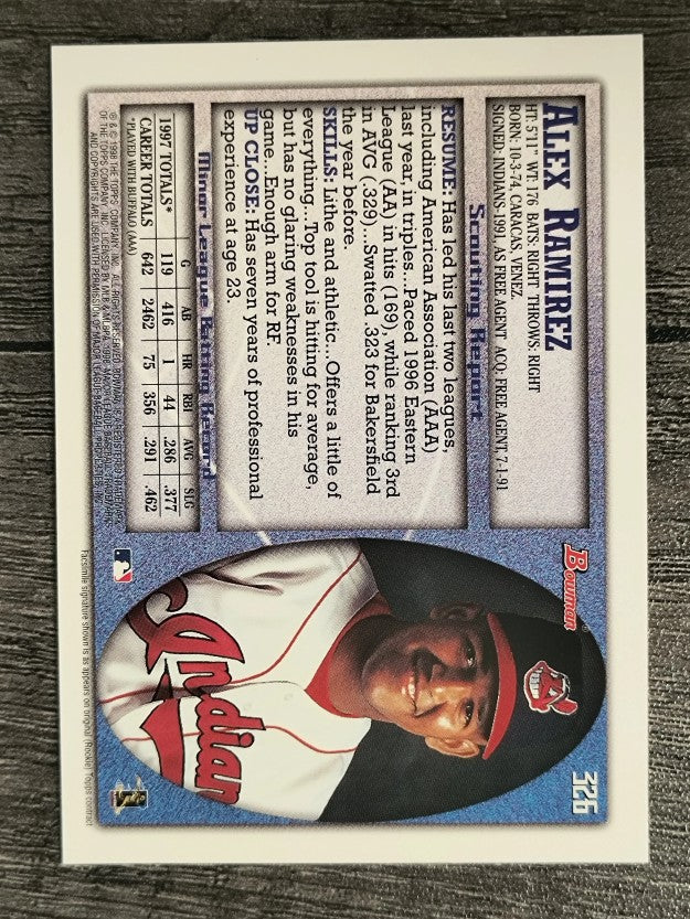 1998 Bowman #326 Alex Ramirez