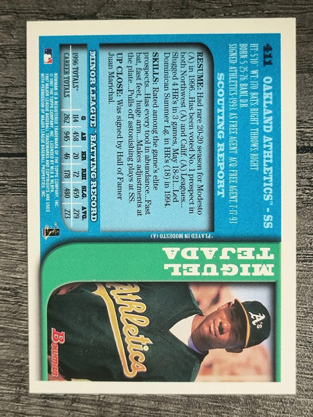 1997 Bowman #411 Miguel Tejada RC (NM)