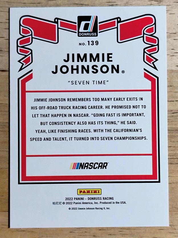 2022 Donruss #139 Jimmie Johnson RETRO