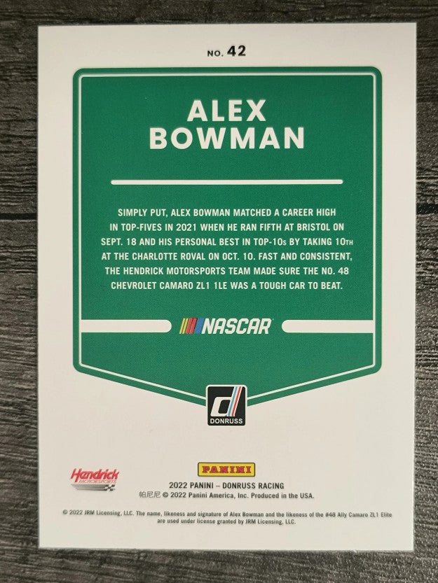 2022 Donruss #42 Alex Bowman CAR