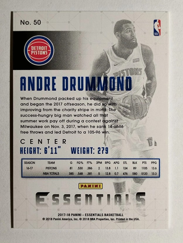 2017-18 Panini Essentials Orange #50 Andre Drummond