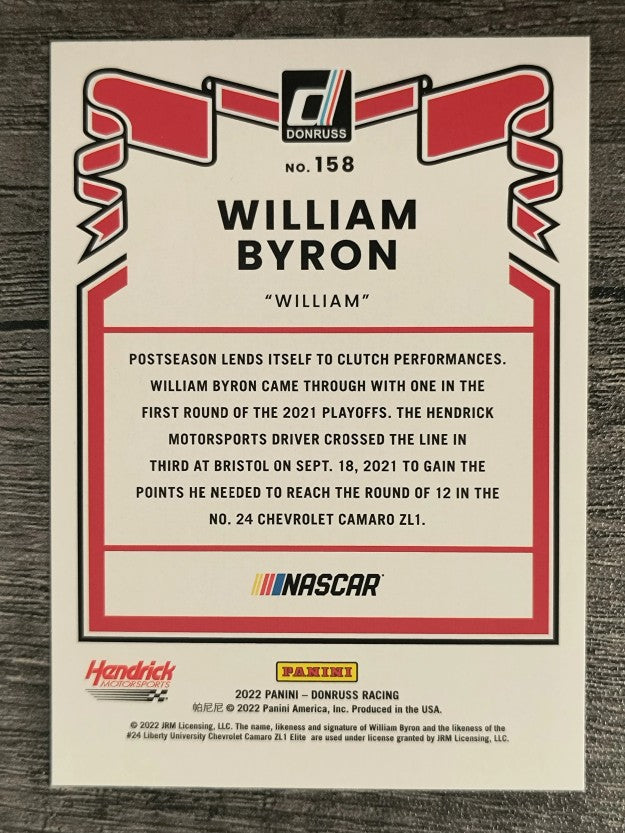 2022 Donruss #158 William Byron RETRO