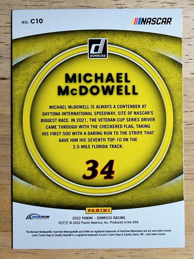2022 Donruss Contenders #10 Michael McDowell