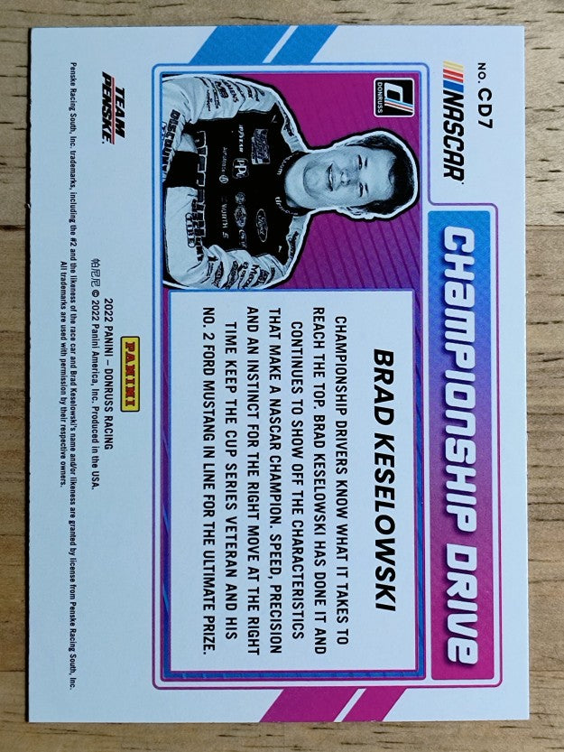 2022 Donruss Championship Drive #7 Brad Keselowski