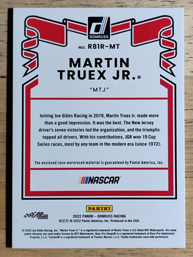 2022 Donruss Retro '81 Relics Red #36 Martin Truex Jr./100