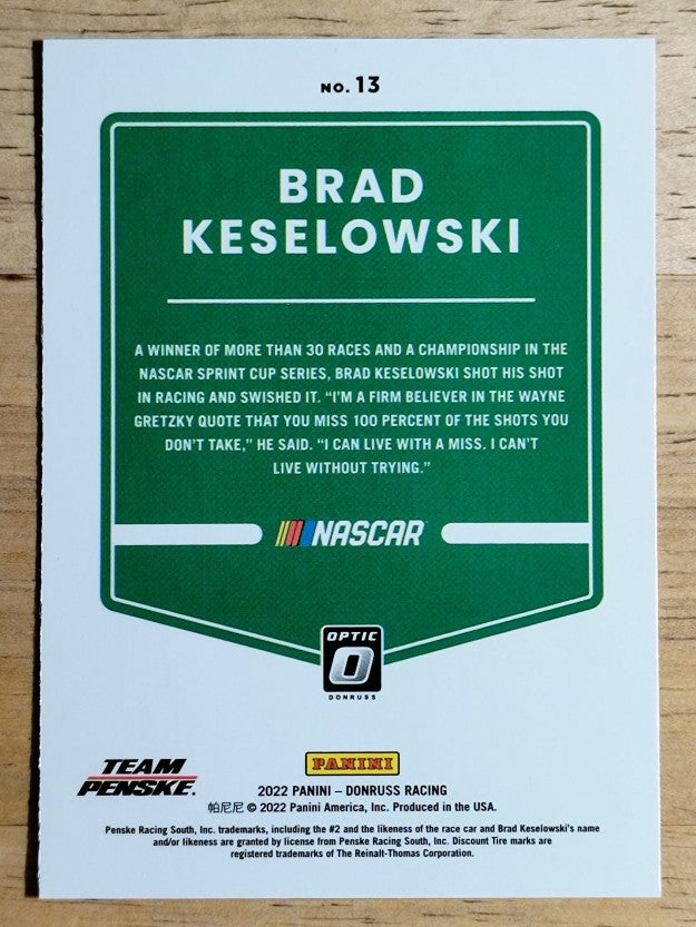 2022 Donruss Optic #13 Brad Keselowski
