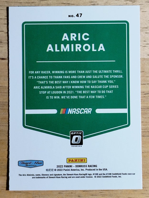 2022 Donruss Optic #47 Aric Almirola