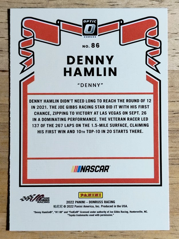 2022 Donruss Optic #86 Denny Hamlin RETRO
